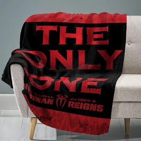 Sleep Squad WWE Roman Reigns 60" x 80" Raschel Plush Blanket – Wrestling Superstar Super-Soft Throw