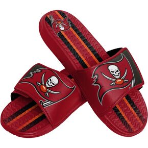 FOCO Tampa Bay Buccaneers NFL Mens Team Stripe Gel Slide - L
