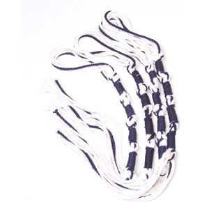 Tzitzits (Set of Four) White with Dark Blue Thread
