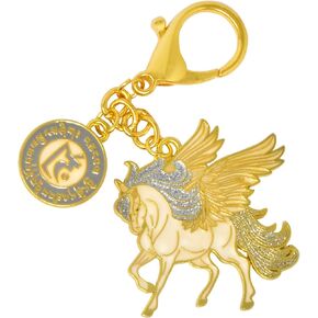 Feng Shui Sky Unicorn With Spirit Essence Reiki ＆ Happy Blessing Amulet Keychain