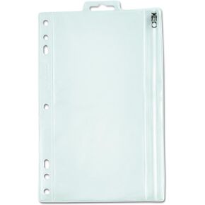 Oxford 68599 Vinyl Zipper Binder Pockets, 10.5X 8, Clear (68599)