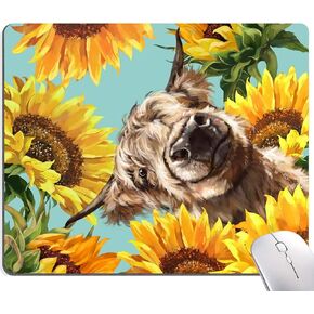 Natural Scenery Forest Custom Design, Square Waterproof Non-Slip Rubber Base MousePads for Office Laptop, 9.5"x7.9"x0.12" Inch