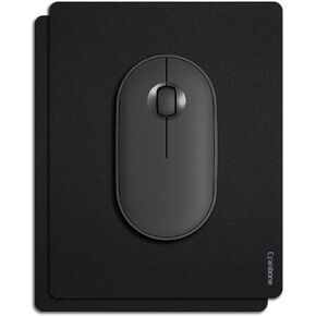 Mini Mouse Pad Small Size 2 Pack, Portable Mouse Pad for Laptop Waterproof, Cute Travel Mousepad Black with Non Slip Rubber Base for Wireless Mouse - 5.5 x 7 Inch