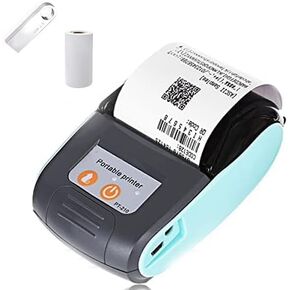 bluetooth thermal receipt printer 58mm, ios android ipad wireless portable mini pocket invoice bill ticket pos printer for Retail Store small business, compatible with WINDOWS/MAC/LINUX(blue color)