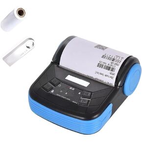 80mm Portable Receipt Printer,Bluetooth Wireless Thermal 3 inch Ticket Bill Invoice pos Printer for Retail Small Business,iOS Android Printer