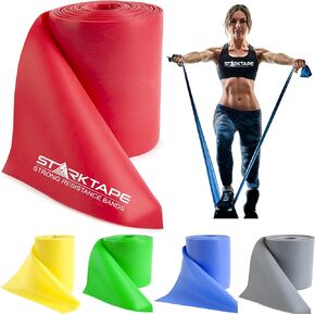 Resistance Bands Professional 8,16, 25 Yard Bulk Rolls. Latex-Free Elastic Physical Therapy Band. No Scent, No Powder - Perfect for Home Exercise, Yoga, Pilates, Gym, Rehab