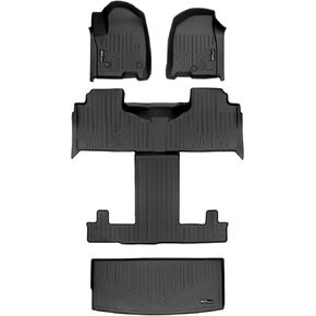 SMARTLINER 3 Rows & Cargo Liner Set Compatible with 2021-2023 Chevrolet Tahoe/GMC Yukon w/ 2nd Row Bucket Seats