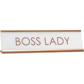 Boss Lady Rose Gold Novelty Desk Sign