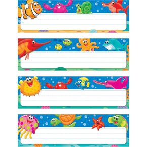 TREND enterprises, Inc. Sea Buddies Desk Toppers Name Plates Variety Pack, Pack of 32
