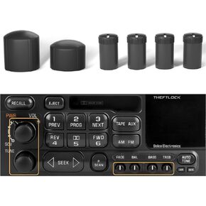 BASIKER Stereo Radio Knob Set [6 PCS] for Select GM Vehicles - Fix Broken GM Radio Knob