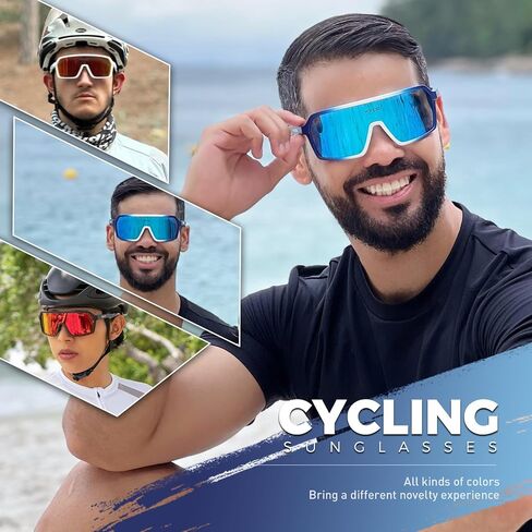 نظارات شمسية مستقطبة لركوب الدراجات نظارات شمسية رياضية MTB BMX للرجال والنساء للجري والقيادة والصيد والجولف in Kuwait