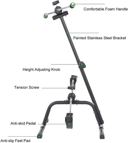 Compact Exercise Bike, Pedal Exerciser Bike Hand Arm Leg and Knee Peddler Adjustable Fitness Equipment for Seniors Elderly Home Pedal Exercise Bike for Total Body in Saudi Arabia