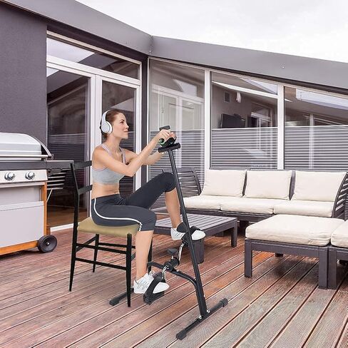 Compact Exercise Bike, Pedal Exerciser Bike Hand Arm Leg and Knee Peddler Adjustable Fitness Equipment for Seniors Elderly Home Pedal Exercise Bike for Total Body in Saudi Arabia
