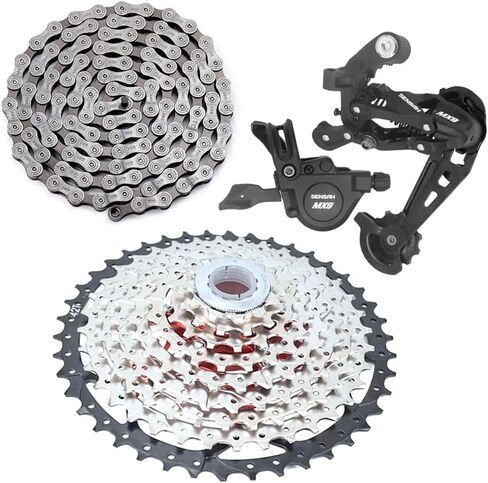 Bibike 9 Speed ​​MTB Groupset Cn-hg53 سلسلة 11-42t كاسيت 1x9 شيفتر وخلفية Derailleur in Kuwait