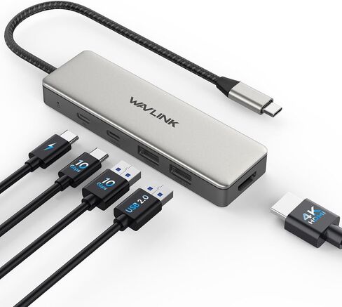 10Gbps USB C Hub, WAVLINK USB C Multiport Adapter, Data Speed Up to 10GBPs, 4k 60hz HDMI Port, 100W Power Delivery, USB C Hub HDMI for MacBook Pro/Air iMac iPad Pro Dell Chromebook and More in Saudi Arabia