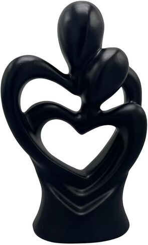 Anding Hugging Couple Sculptures Home Statue,Home Decor Modern Romantic Love Statue Sculpture,Abstraction Creative Decoration, Office Countertop Decoration, Gift (A362 black) in Kuwait