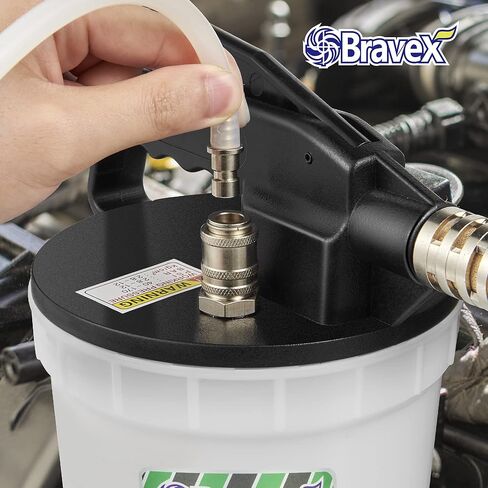 مجموعة نازف فرامل الهواء سعة 2 لتر مع مستخرج سائل الفرامل سعة 2 لتر، وزجاجة إعادة تعبئة سعة 1 لتر وخرطومين من السيليكون، ومحول مطاطي عالمي لمعظم السيارات والدراجات النارية ومركبات ATV والشاحنات in Kuwait