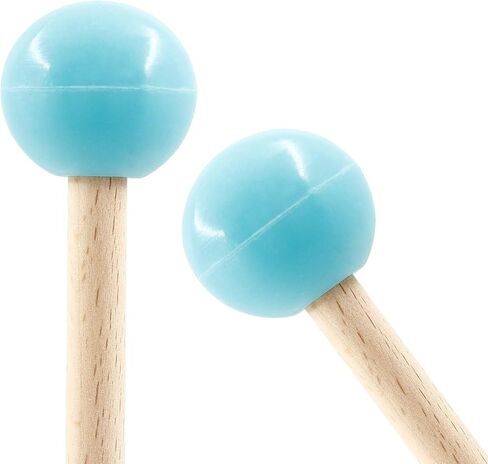 2Pcs 8.5 Inch Rubber Xylophone Mallets Sticks, Mallet Percussion with Wood Handle, Bell Mallets Glockenspiel Sticks (White) in Saudi Arabia