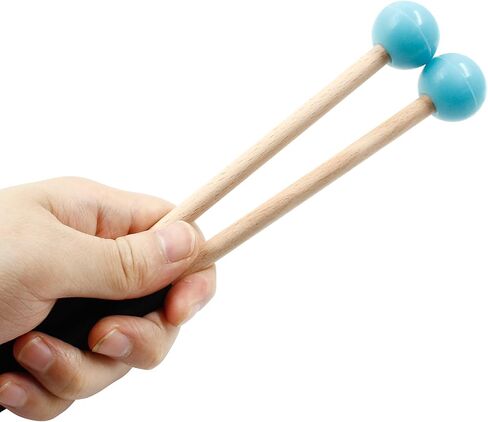 2Pcs 8.5 Inch Rubber Xylophone Mallets Sticks, Mallet Percussion with Wood Handle, Bell Mallets Glockenspiel Sticks (White) in Saudi Arabia