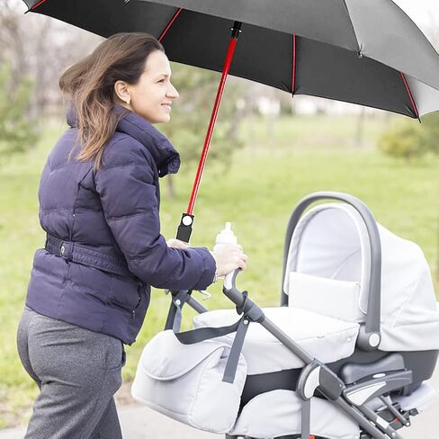 Golf Umbrella Automatic Open 56" Rain Windproof UV Protection Large Umbrella Perfect Car Stick Umbrellas Business Black Umbrella for 2-3 People, With Striking Reinforced Fiberglass Frame and Non-Slip Handle in Kuwait