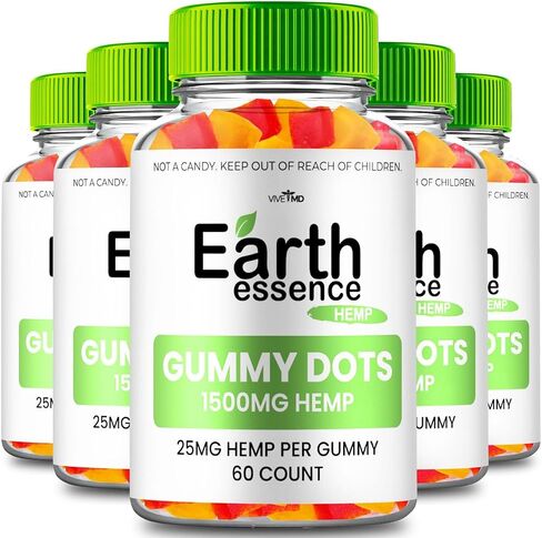 Earth Essence Gummy Dots 1500mg - Earth Essence Gummy Dots للرجال، مكمل تركيبة متقدمة لـ Earth Essence Gummy Dots للحصول على أقصى قدر من القوة - تقييمات Earth Essence Gummies Hemp (5 عبوات) in Saudi Arabia