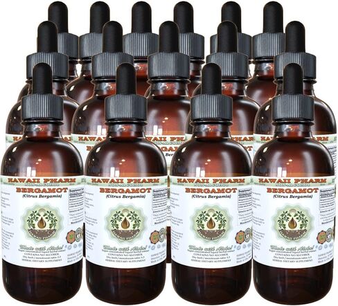 Bergamot Alcohol-Free Liquid Extract, Bergamot (Citrus Bergamia) Dried Fruit Peel Glycerite Hawaii Pharm Natural Herbal Supplement 2 oz in Saudi Arabia