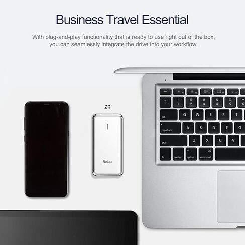 Netac 500GB Portable SSD with RGB LED lighting USB 3.2 Gen 2 (10 Gbps, Type-C) External Solid State Drive Backup Slim Drive for File Storage/Business Travel Essential, Rapid Read & Write Low Noise, ZR in Kuwait