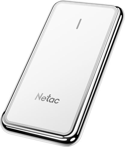 Netac 500GB Portable SSD with RGB LED lighting USB 3.2 Gen 2 (10 Gbps, Type-C) External Solid State Drive Backup Slim Drive for File Storage/Business Travel Essential, Rapid Read & Write Low Noise, ZR in Kuwait