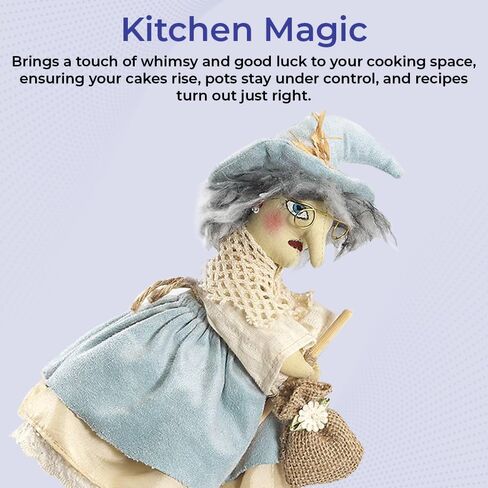 SAGEFINDS Enchanting Kitchen Witch, Good Luck Cooking Doll, Kitchen Home Decoration, 13" H in Saudi Arabia