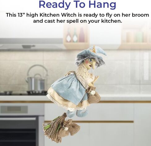 SAGEFINDS Enchanting Kitchen Witch, Good Luck Cooking Doll, Kitchen Home Decoration, 13" H in Saudi Arabia
