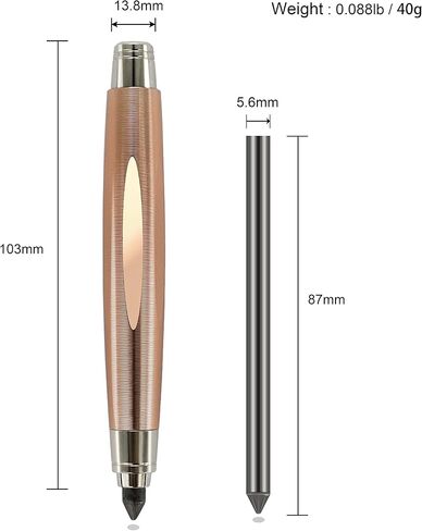 WSD Sketch Up 5.6mm Mechanical Pencil Mechanical Clutch with Built Sharpener (Black) in Kuwait
