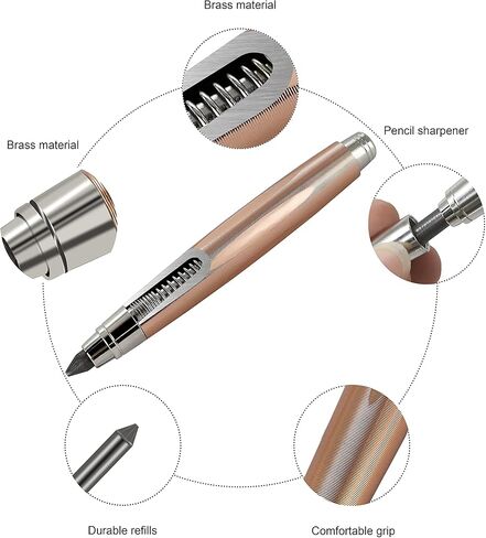 WSD Sketch Up 5.6mm Mechanical Pencil Mechanical Clutch with Built Sharpener (Black) in Kuwait