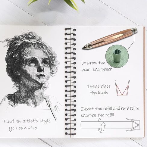 WSD Sketch Up 5.6mm Mechanical Pencil Mechanical Clutch with Built Sharpener (Black) in Kuwait