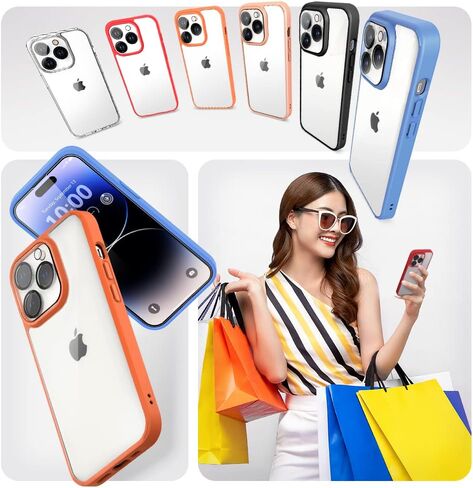 واقي شاشة لهاتف iPhone 14 Pro Max [حزمة ممتازة] [تم اختبار السقوط من الدرجة العسكرية] [غير ممتص للصدمات] - جراب شفاف/أسود + 3 قطع من الزجاج المقسى (2022/6.7 بوصة) in Kuwait