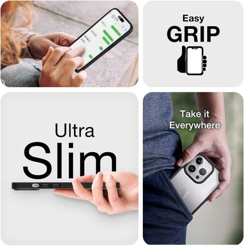 واقي شاشة لهاتف iPhone 14 Pro Max [حزمة ممتازة] [تم اختبار السقوط من الدرجة العسكرية] [غير ممتص للصدمات] - جراب شفاف/أسود + 3 قطع من الزجاج المقسى (2022/6.7 بوصة) in Kuwait