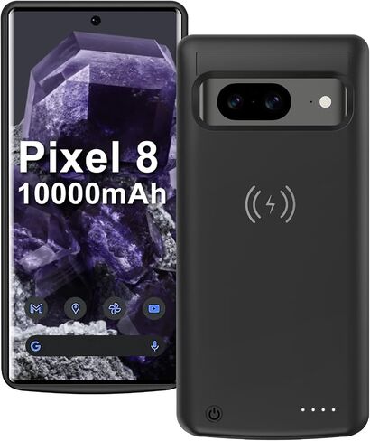10000mAh Battery Case for Google Pixel 6 Pro 6.7", Strong Slim Portable Protective Extended Charger Cover with Wireless Charging in Saudi Arabia