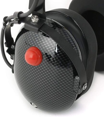 سماعة رأس من ألياف الكربون المتينة فوق الرأس لأجهزة راديو السباق والاتصالات الإلكترونية - تتميز بمقبض التحكم في مستوى الصوت ومقبس إدخال 5 دبابيس مقاس 3.5 مم وميزة الضغط والتحدث in Kuwait