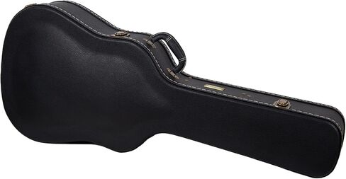Crossrock Wooden Case-Fits 12-String Acoustic Dreadnought Guitars-Vintage Hardware, Sponge Lining, Metal Feet, Storage Space-Black (CRW520DBK) in Saudi Arabia