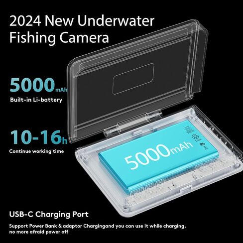 FOURQ Fishing Camera, 220° Ultra-Wide HD Underwater Fishing Camera with 4.3" LCD & IR Night Vision, 5000mAh Rechargeable Battery 100ft Cable for Ice Lake Boat Kayak Fishing in Saudi Arabia