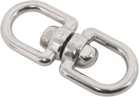 Amarine Made 4-Pack M4 مزدوج نهاية خطاف تعليق دوار 304 الفولاذ المقاوم للصدأ العين إلى العين قطب تكبل حلقة موصل in Saudi Arabia