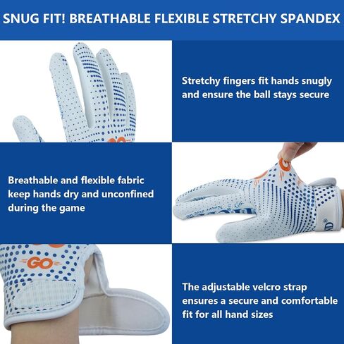 Football Gloves for Youth Adult, Flag Football Gloves for Boys and Girls, Sticky Reciver Gloves in Saudi Arabia