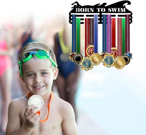 PH PandaHall Medal Holder Display Boxing Medal Hanger Award Ribbon Hanger 3 Lines Medal Display Sport Rack Trophy Shelf Wall Mount Iron Frame for Over 50 Medals 15.75 Inch/40cm in Saudi Arabia