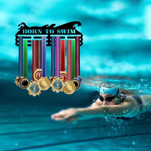 PH PandaHall Medal Holder Display Boxing Medal Hanger Award Ribbon Hanger 3 Lines Medal Display Sport Rack Trophy Shelf Wall Mount Iron Frame for Over 50 Medals 15.75 Inch/40cm in Saudi Arabia