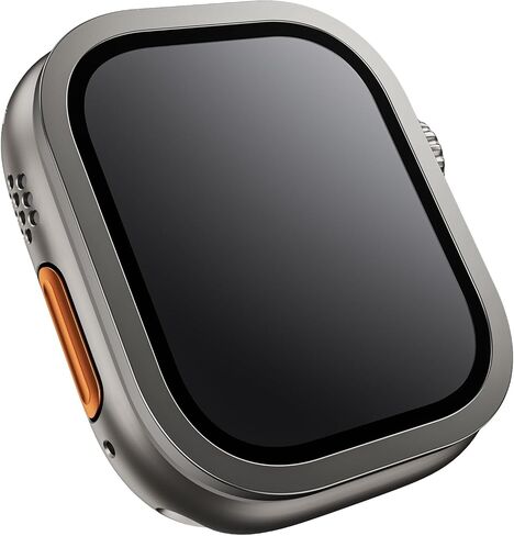 واقي شاشة WSKEN غير لامع لساعة Apple Watch Ultra 2/Ultra 49 مم، زجاج مقسى 9H + إطار من سبائك التيتانيوم، [مضاد للوهج] [حافظ على الأصل] طبقة حماية غير لامعة خفيفة الوزن iWatch 2 Pack، أصلي in Kuwait