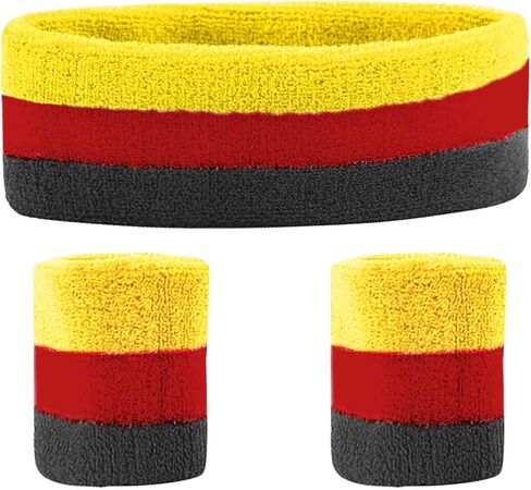 عصابات الرأس للرجال والنساء مجموعة معصمه للرطوبة فتل الرياضة رباط شعر رياضي منشفة عصابات رأس القطن العصابات العرق in Kuwait