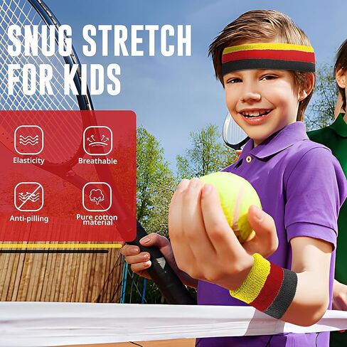 عصابات الرأس للرجال والنساء مجموعة معصمه للرطوبة فتل الرياضة رباط شعر رياضي منشفة عصابات رأس القطن العصابات العرق in Kuwait