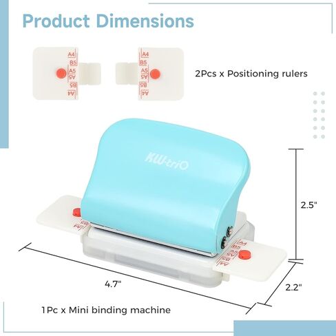 آلة تجليد صغيرة ذات 6 فتحات، آلة تجليد يدوية، آلة تجليد الكتب ذات السرج، آلة تجليد لفائف للمكتب المنزلي، ثقب 5 أوراق، لـ A4 30 فتحة B5 26 فتحة A5 20 فتحة in Kuwait