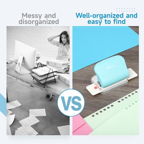 آلة تجليد صغيرة ذات 6 فتحات، آلة تجليد يدوية، آلة تجليد الكتب ذات السرج، آلة تجليد لفائف للمكتب المنزلي، ثقب 5 أوراق، لـ A4 30 فتحة B5 26 فتحة A5 20 فتحة in Kuwait