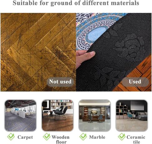Office Chair Mat for Carpet and Hardwood Floor Gaming Chair Mat Round Rug 47 Inch Carpet Protector Desk Chair Mat for Rolling Chair Floor Mat Anti Slip for Home Office Office Room (Multi-01) in Kuwait