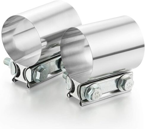 A-KARCK مشبك عادم بقطر 2.5 بوصة، مشبك بعقب مفصل 2.5 بوصة من الفولاذ المقاوم للصدأ يمنع التسربات (قطعتان) in Kuwait